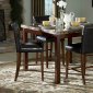 Cherry Transitional Counter Height Dining Table w/Faux Marble