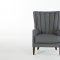 Palmer Accent Armchair in Anthracite Fabric by Bellona