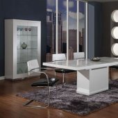 White High Gloss Finish Contemporary Classic Dining Room