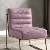 Loria Accent Chair AC00657 Wisteria Top Grain Leather by Acme