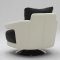 Black and White Leather Modern Sectional Sofa w/Optional Chair