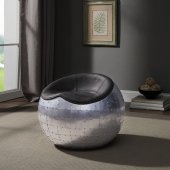 Brancaster Ottoman 59837 in Antique Ebony Leather by Acme