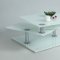 8052 White Starphire Glass Motion Cocktail Table by Chintaly
