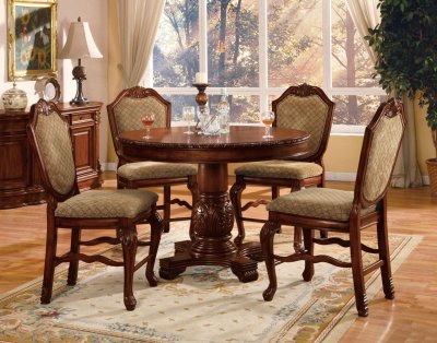 Chateau De Ville 04082 Counter Ht Dining Table in Cherry by Acme