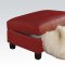 51185 Kiva Sectional Sofa in Red Bonded Leather by Acme
