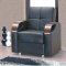 Soho Sofa Bed in Black Bonded Leather by Rain w/Optional Items