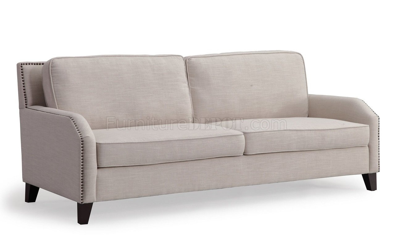 Hartford Sofa TOV-L6107 in Beige Linen Fabric by TOV Furniture