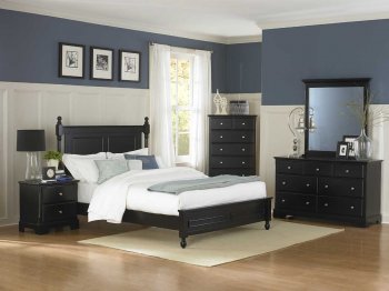 Morelle Bedroom 1356BK in Black by Homelegance w/Options [HEBS-1356BK Morelle]
