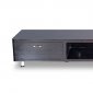 Wenge Color Matte Finish Modern Tv Stand w/ Glass Top
