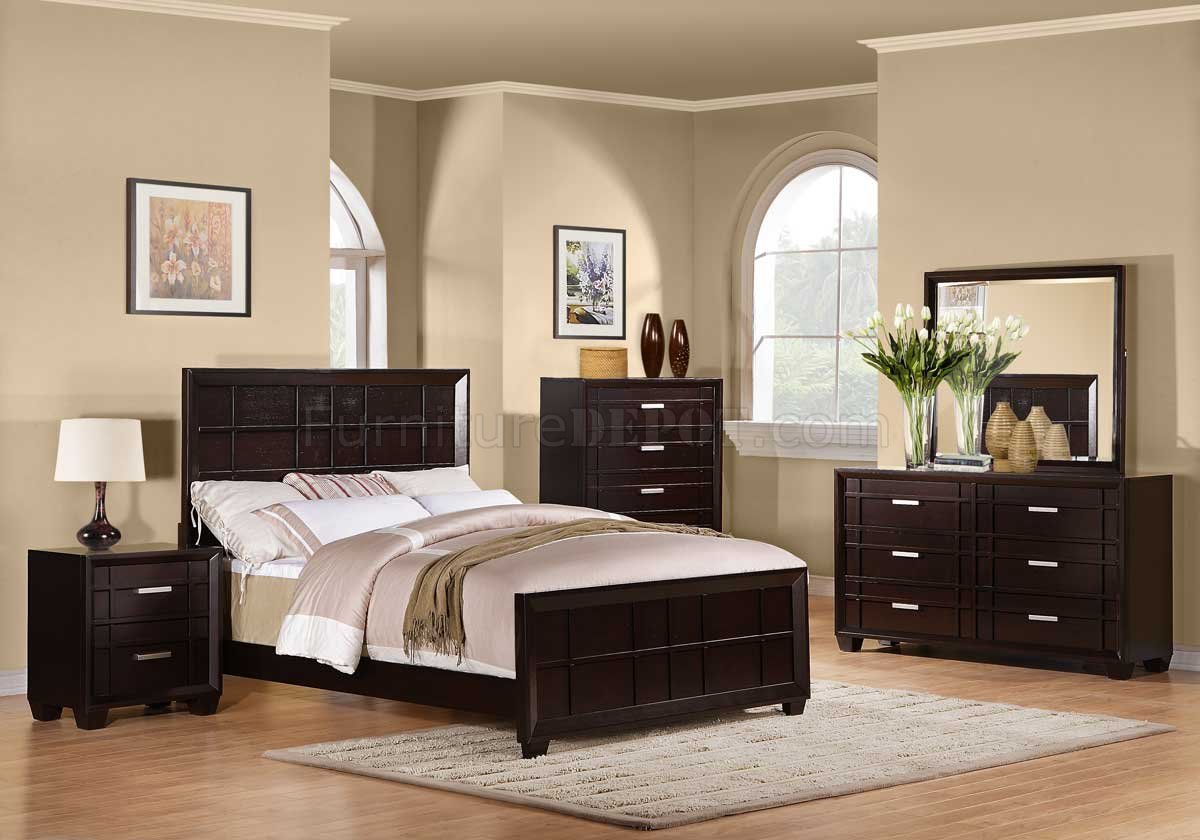 2137 Lewiston Bedroom by Homelegance in Dark Cherry w/Options - Click Image to Close