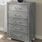 Tiffany Bedroom Set 5Pc in Silver by Global w/Options