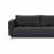 Cassius Sofa Bed in Dark Gray Fabric by Innovation w/Chrome Legs