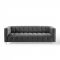 Mesmer Sofa in Charcoal Velvet Fabric by Modway