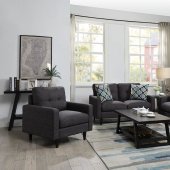 Watsonville Sofa & Loveseat Set 552001 in Dark Grey by Coaster