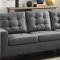 Earsom Sectional Sofa 52760 in Gray Linen Fabric by Acme