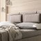 Evergreen Upholstered Bed in Light Taupe Fabric by J&M
