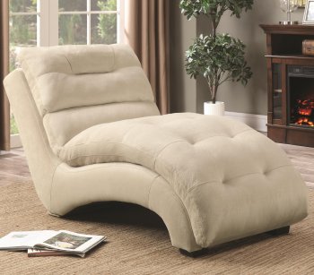 550347 Chaise in Tan Microfiber Fabric by Coaster [CRCL-550347]