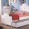 Elegant White Girl's Bedroom w/Arched Bed & Trundle Options