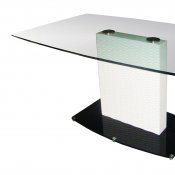 Chelsea Dining Table w/Glass Top & Options by Whiteline Imports