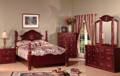 Cherry Finish Classic Bedroom w/Optional Items