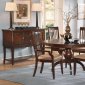 Cherry Finish Modern Round Dining Table w/Optional Items