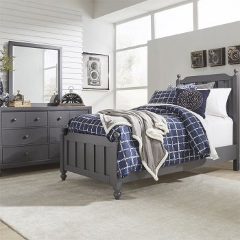 Cottage View 4Pc Kid's Bed Set 423-YBR in Dark Gray by Liberty [LFKB-423-YBR-TPB-Cottage View]