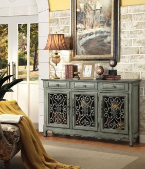 950357 Accent Cabinet in Antique Style Green by Coaster