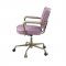 Siecross Office Chair OF00400 in Pink Top Grain Leather by Acme