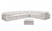Naveen Sectional Sofa LV55130 in Ivory Linen by Acme w/Options