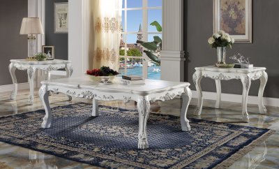 Dresden Coffee Table 3Pc Set LV01691 in Antique White by Acme