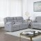 U5929 Power Motion Sofa & Loveseat Set in Gray Fabric by Global
