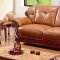 Whisky Leather Classic Living Room Sofa w/Options