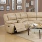 8303 Reclining Sectional Sofa in Cream Bonded Leather w/Options