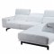 Davenport Sectional Sofa in Snow White Leather by J&M