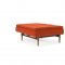 Dublexo Sofa Bed w/Arms in Paprika w/Dark Wood Legs - Innovation