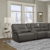 Josephine 5150 Power Motion Sectional Sofa in Gray by Manwah