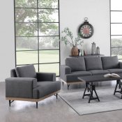 Kester Sofa 509187 in Charcoal Fabric by Coaster w/Options