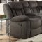 Rylan Motion Sectional Sofa 54965 in Dark Brown Fabric by Acme