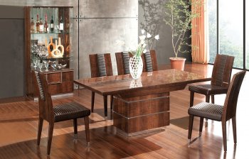 DT20 Dining Table in Dark Figured Sycamore by Pantek w/Options [PKDS-DT20]