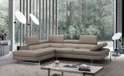A761 Sectional Sofa in Peanut Leather by J&M